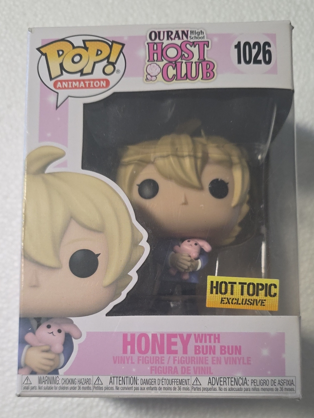 Funko Pop! Animation Honey with Bun Bun #1026 - Blonde & Pink Hot Topic Ouran